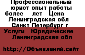 Профессиональный юрист опыт работы более 13 лет › Цена ­ 3 - Ленинградская обл., Санкт-Петербург г. Услуги » Юридические   . Ленинградская обл.